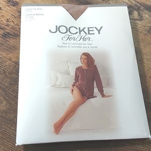3 for $25- NWT Jockey For Her Warm Beige Control Top Tights, Size Medium